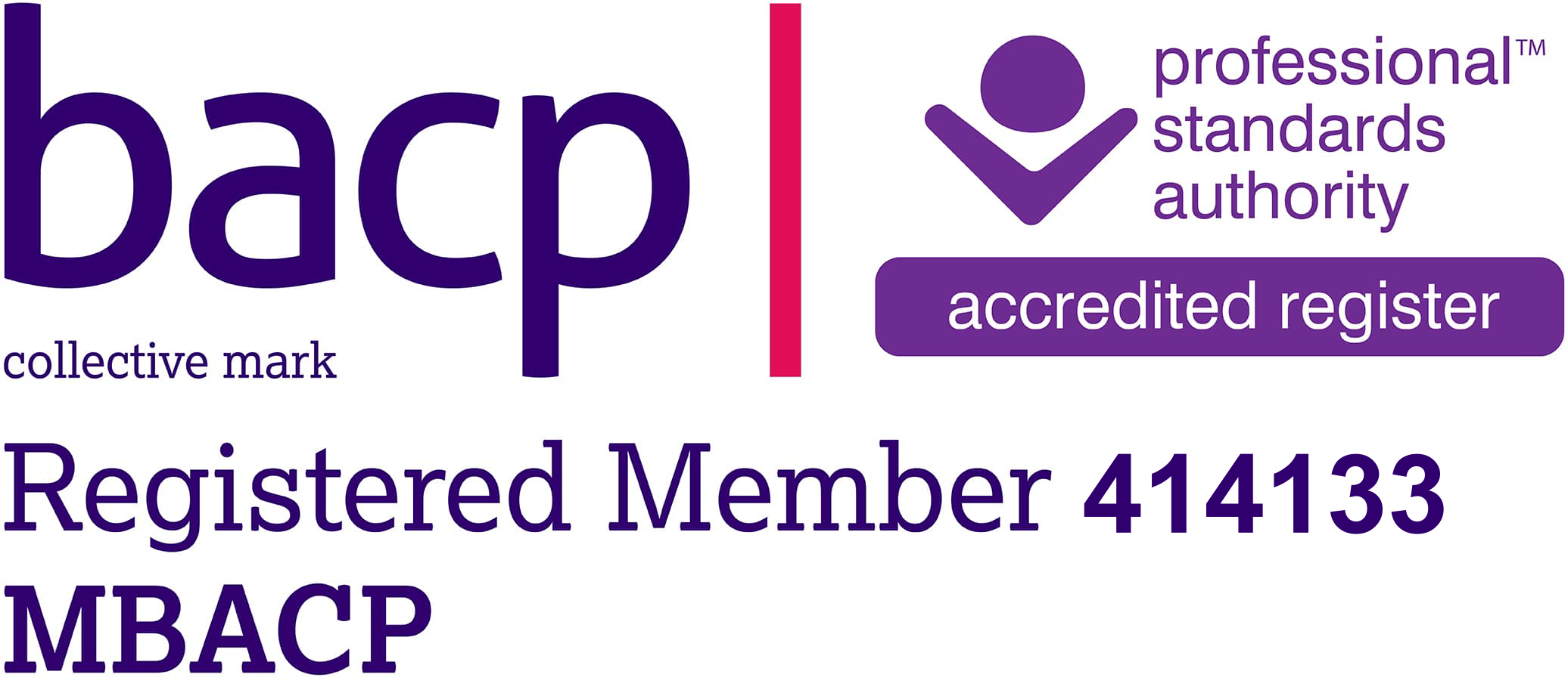 BACP Logo - 414133 BACP logo Registered Member 414133 MBACP